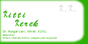 kitti kerek business card
